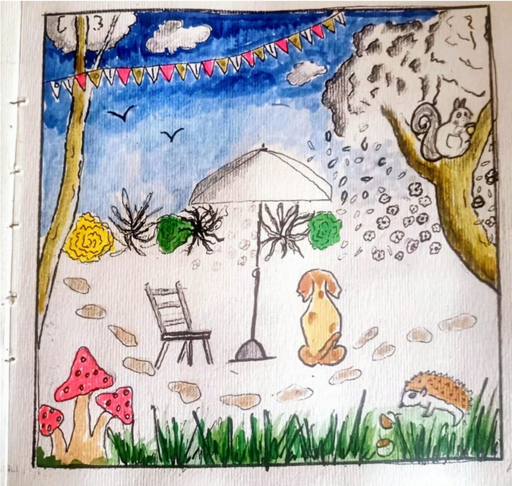 Scène de jardin
